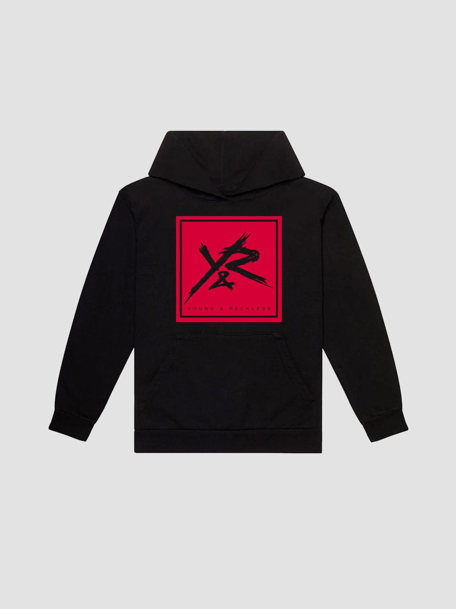 Young & Reckless Mens - Fleece - Hoodies Square Logo Hoodie - Black