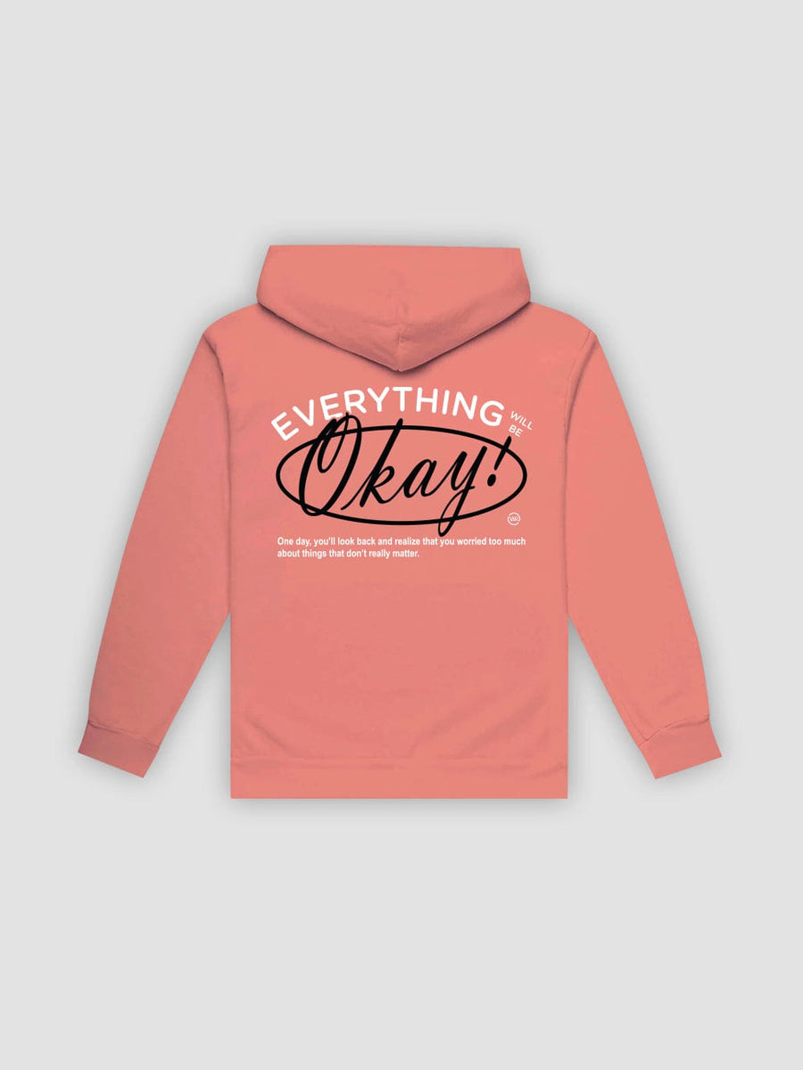 Young & Reckless Mens - Fleece - Hoodies Stop Worrying Hoodie - Coral