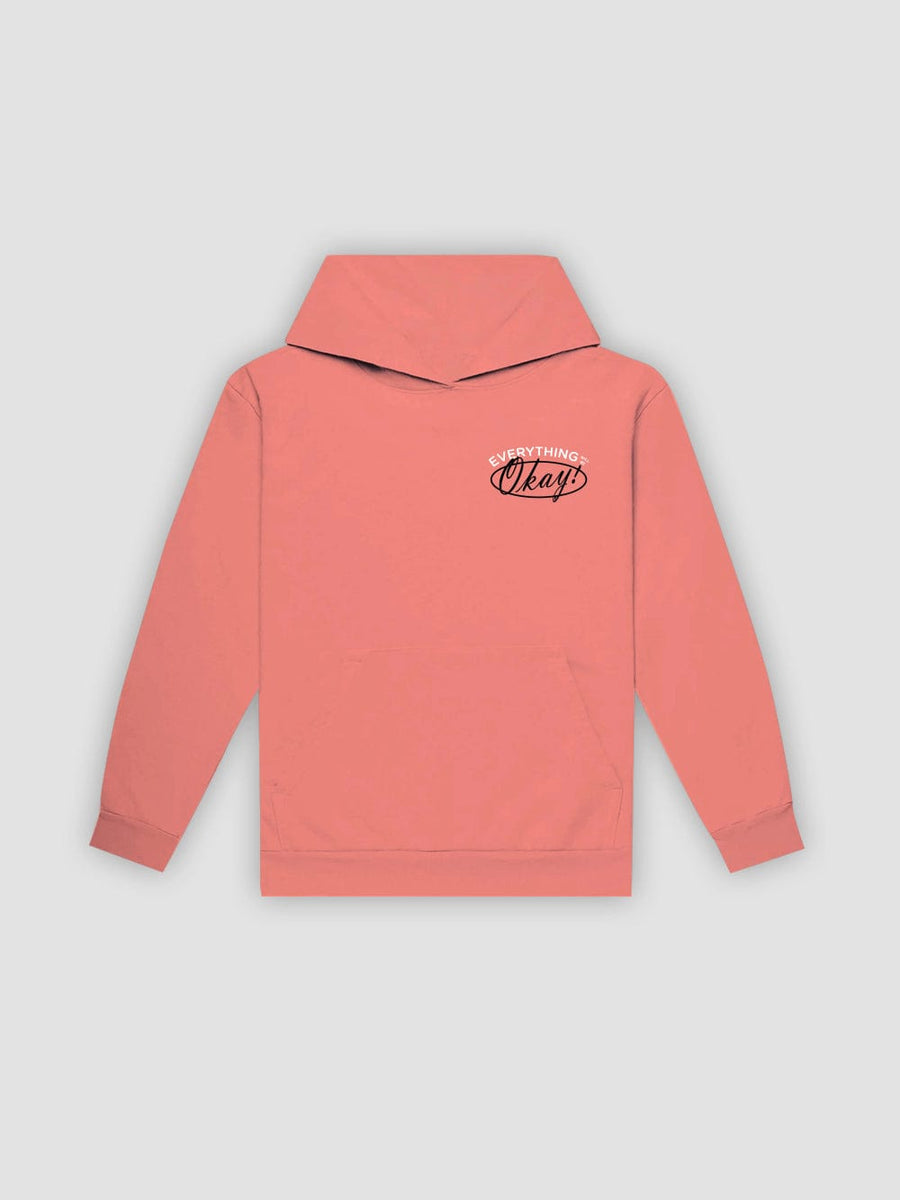 Stop Worrying Hoodie - Coral