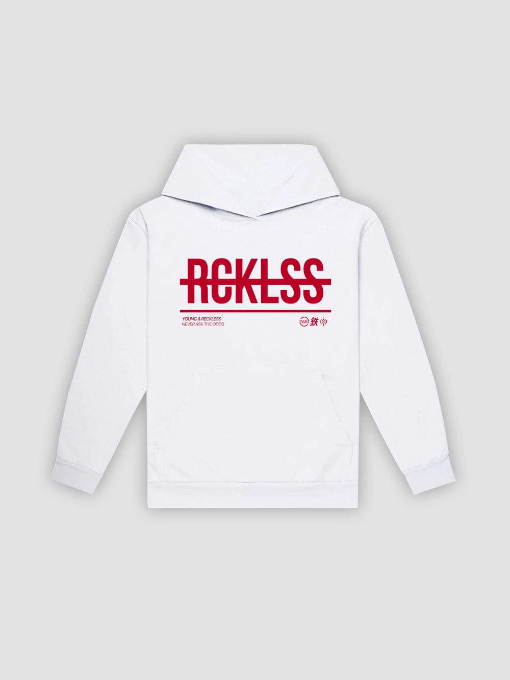 Young & Reckless Mens - Fleece - Hoodies Strike Thru Hoodie - White