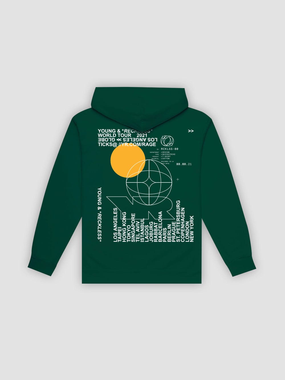 World Tour Hoodie - Forest Green