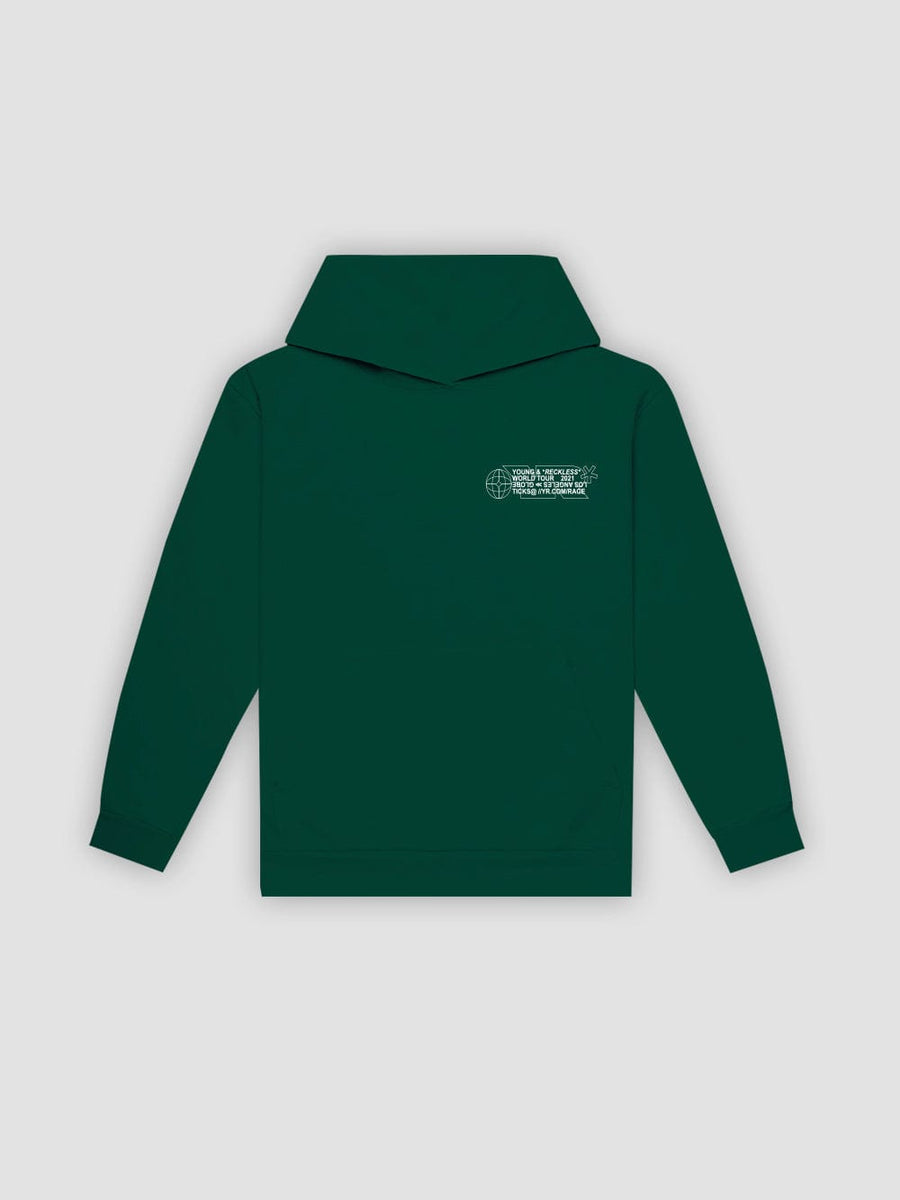 Young & Reckless Mens - Fleece - Hoodies World Tour Hoodie - Forest Green