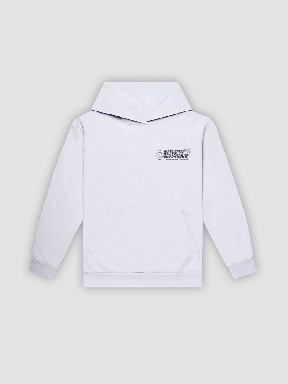 Young & Reckless Mens - Fleece - Hoodies World Tour Hoodie - White