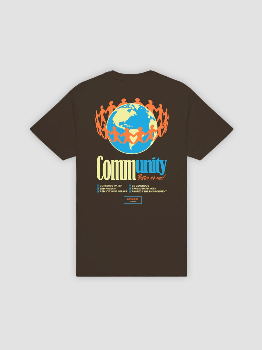 Young & Reckless Mens - Tops - Graphic Tee Better As One Tee - Dark Chocolate