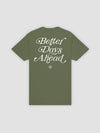 Young & Reckless Mens - Tops - Graphic Tee Better Days Ahead Tee - Military Green