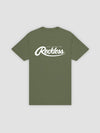 Young & Reckless Mens - Tops - Graphic Tee Big R Script Tee - Military Green
