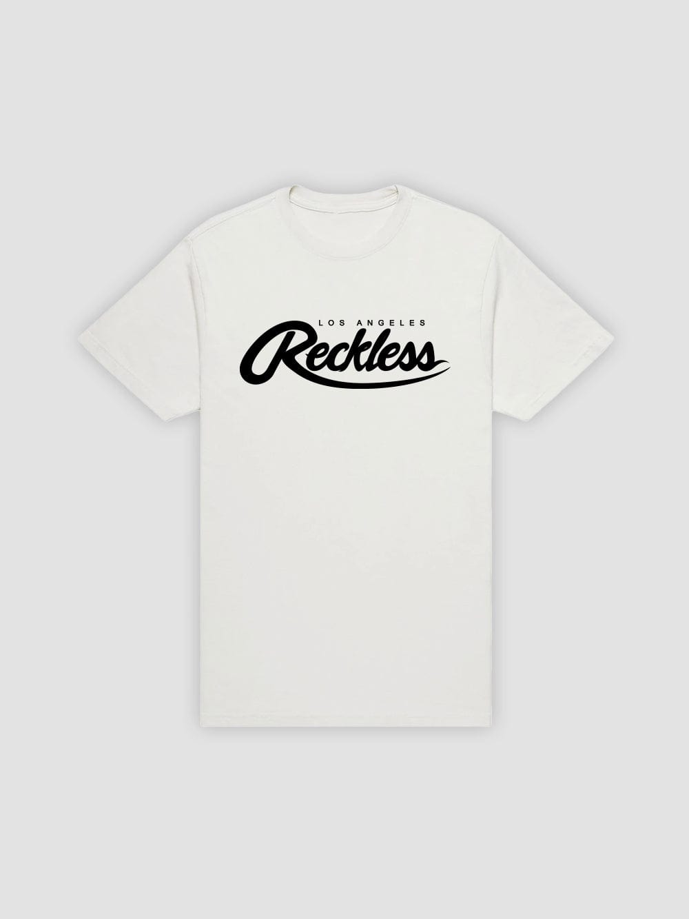 Young & Reckless Mens - Tops - Graphic Tee Big R Script Tee - White