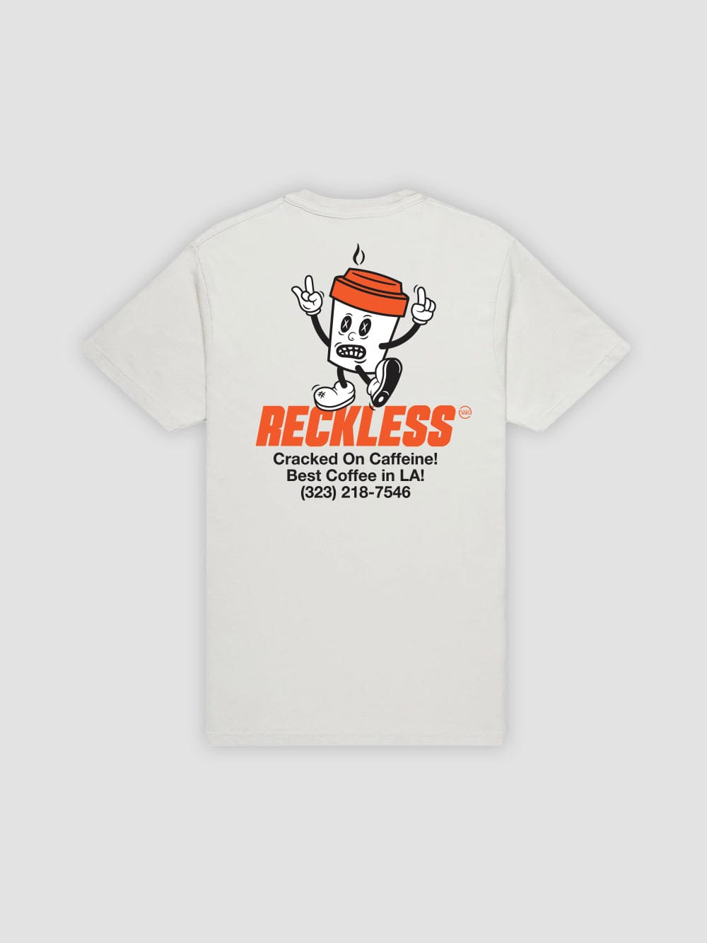 Young & Reckless Mens - Tops - Graphic Tee Cracked Tee - Natural