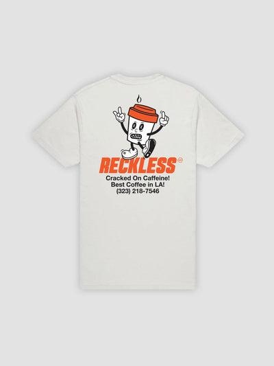 Young & Reckless Mens - Tops - Graphic Tee Cracked Tee - Natural