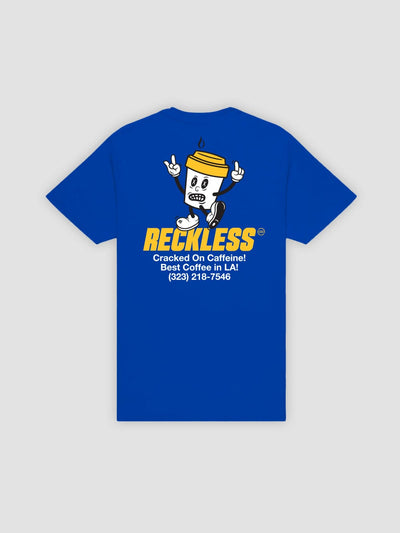 Young & Reckless Mens - Tops - Graphic Tee Cracked Tee - Royal Blue