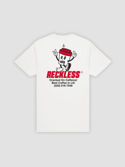 Young & Reckless Mens - Tops - Graphic Tee Cracked Tee - White