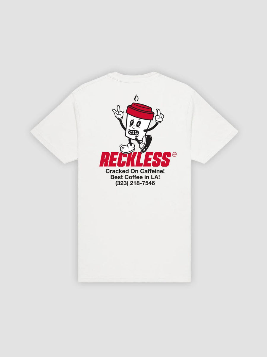 Young & Reckless Mens - Tops - Graphic Tee Cracked Tee - White