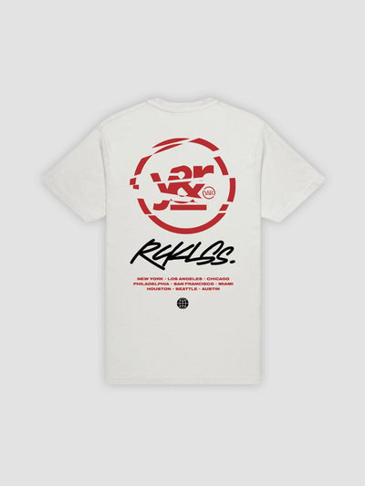 Young & Reckless Mens - Tops - Graphic Tee Deface Tee - Natural