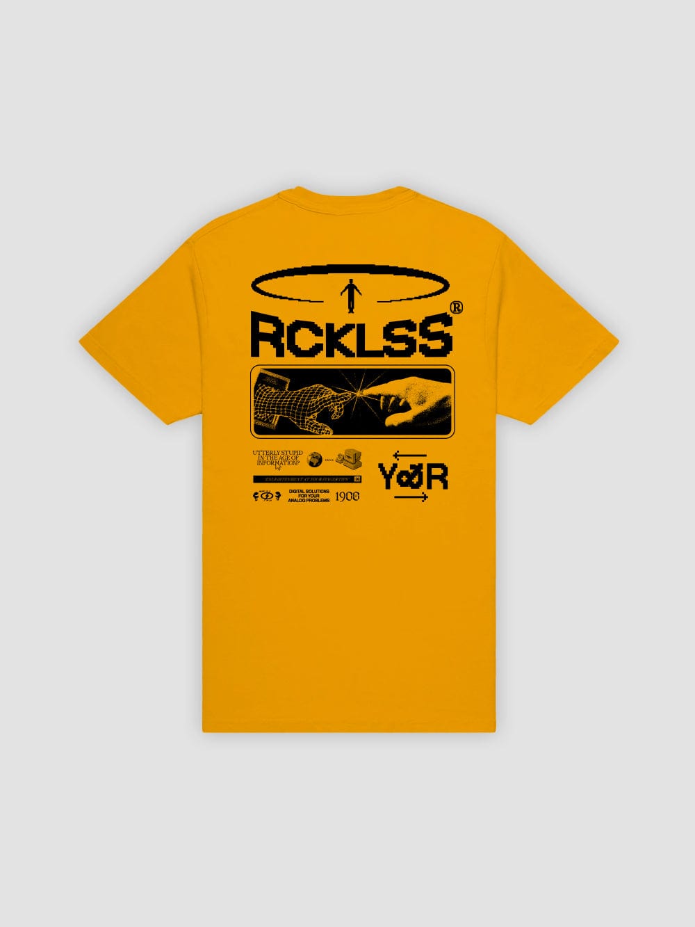 Young & Reckless Mens - Tops - Graphic Tee Digital Solutions Tee - Gold