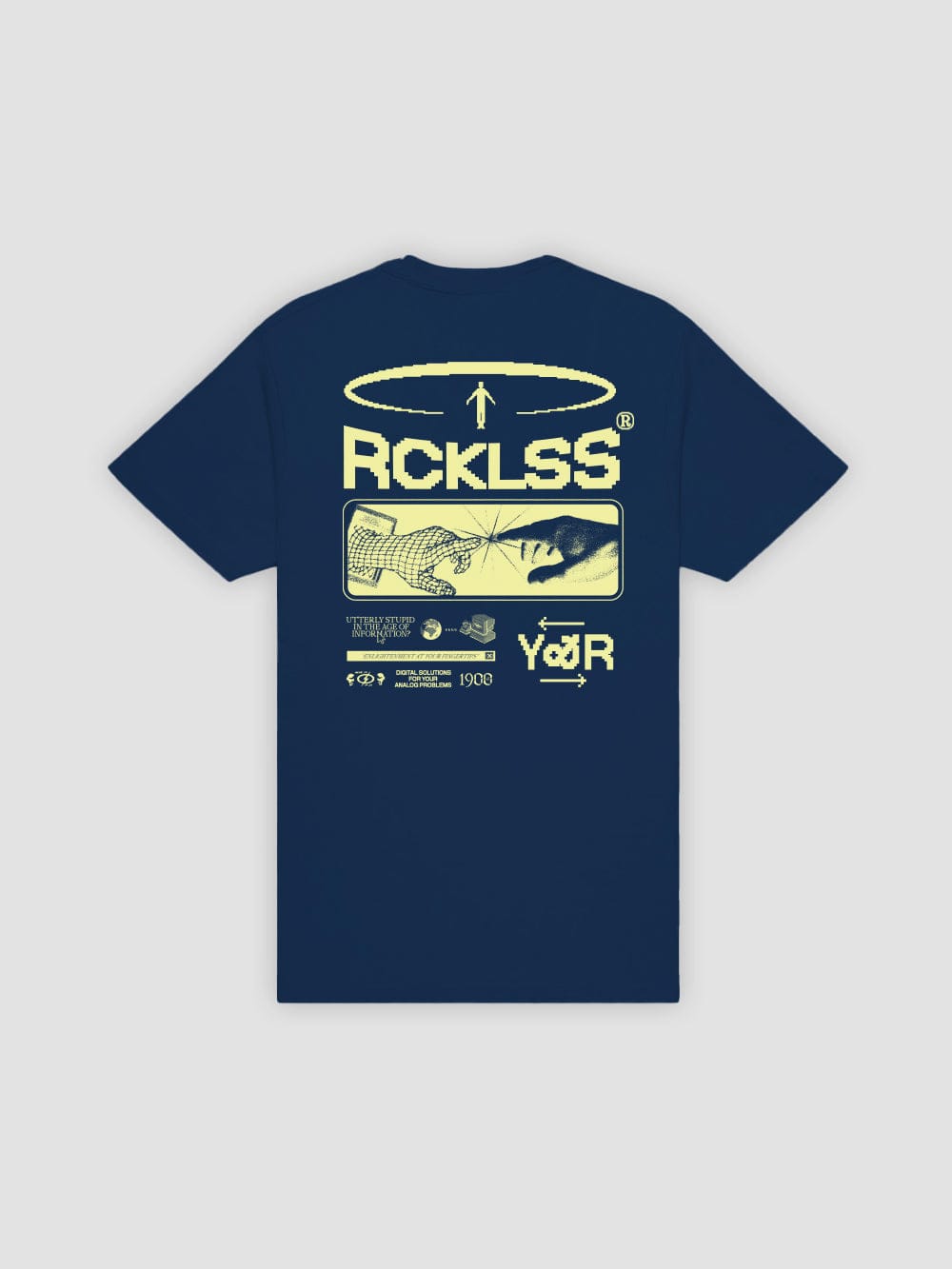 Young & Reckless Mens - Tops - Graphic Tee Digital Solutions Tee - Navy