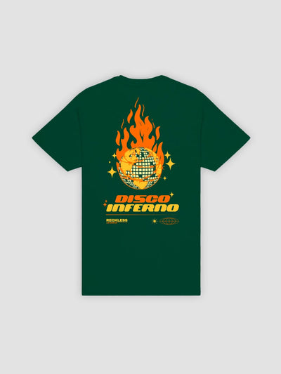 Young & Reckless Mens - Tops - Graphic Tee Disco Inferno Tee - Forest