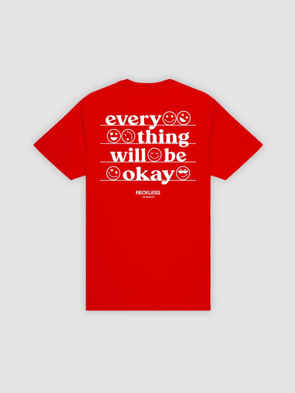 Young & Reckless Mens - Tops - Graphic Tee Everything Will Be Okay Tee - Red