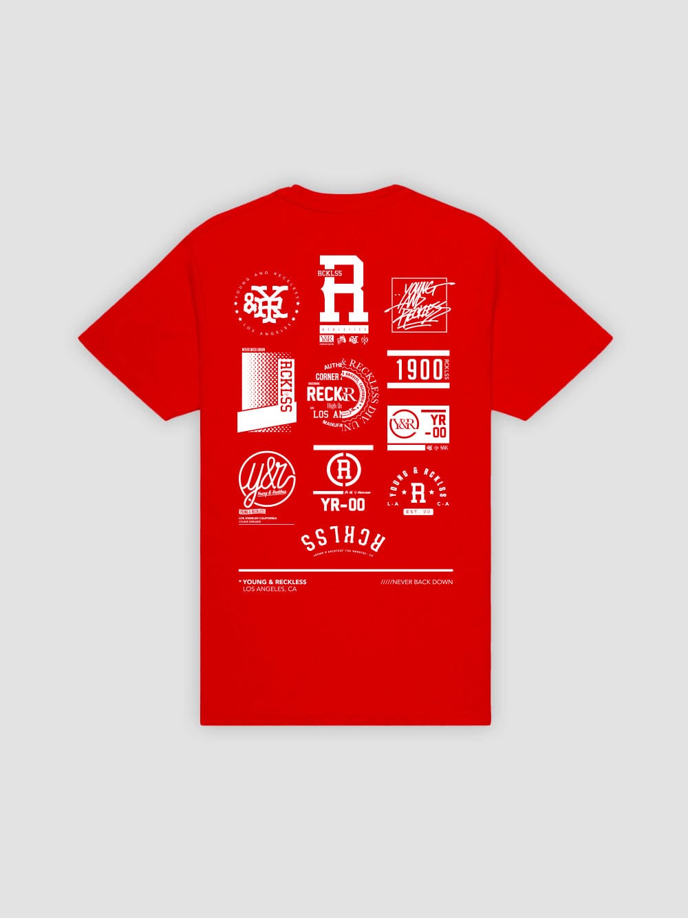 Young & Reckless Mens - Tops - Graphic Tee Franchise Tee - Red