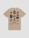 Young & Reckless Mens - Tops - Graphic Tee Franchise Tee - Sand