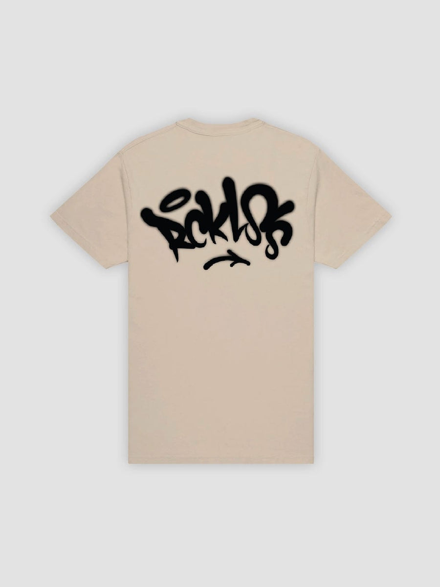 Young & Reckless Mens - Tops - Graphic Tee Full Fat Cap Tee - Natural