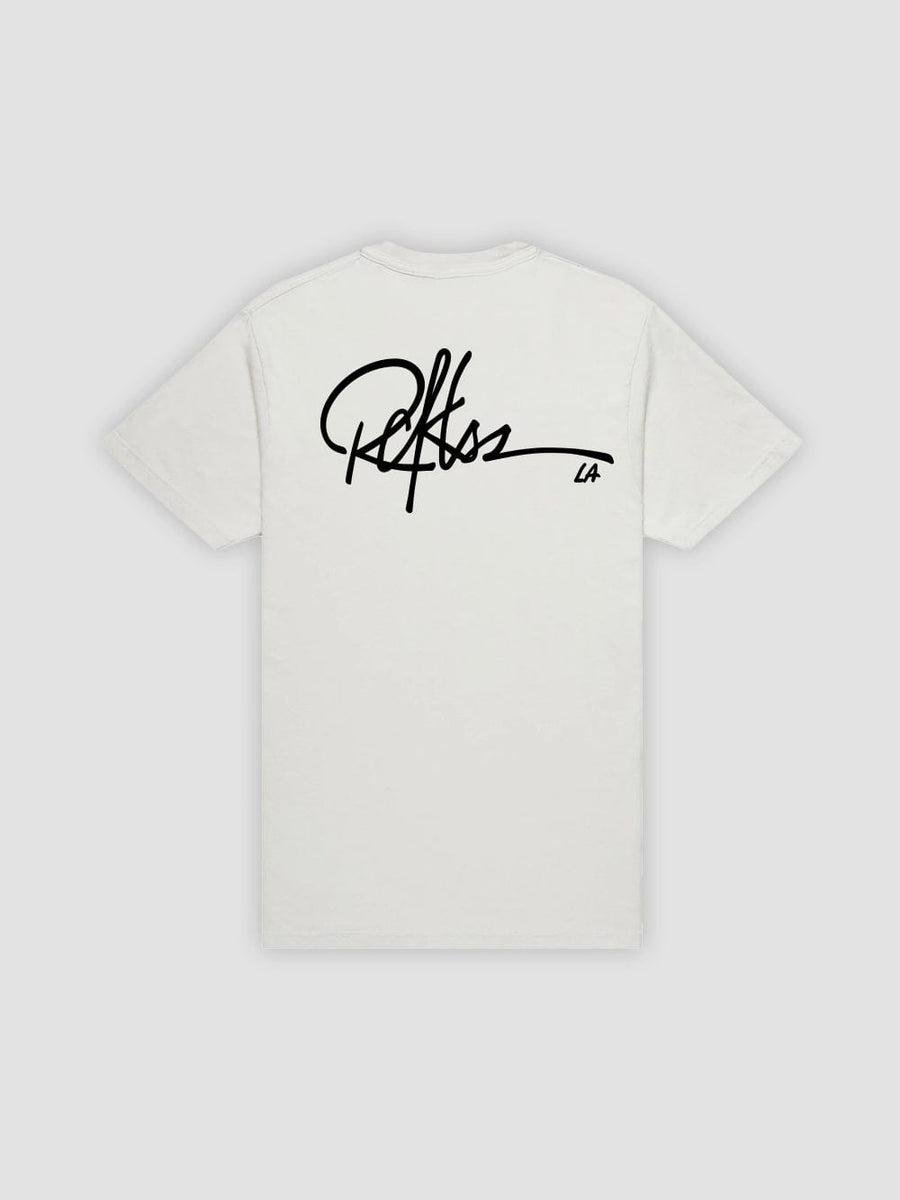 Young & Reckless Mens - Tops - Graphic Tee Full Sig Tee - White