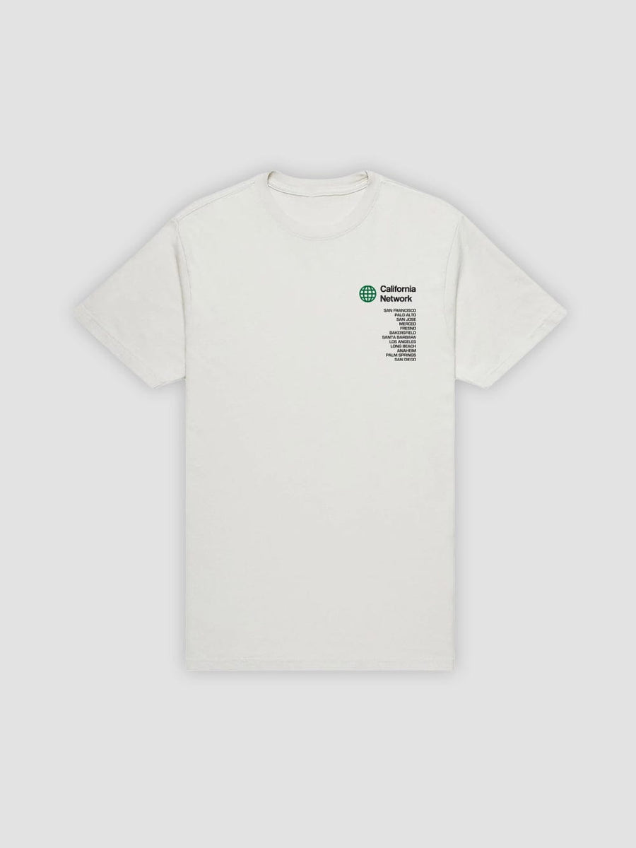 Young & Reckless Mens - Tops - Graphic Tee Golden State Tour Tee - Natural