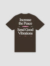 Young & Reckless Mens - Tops - Graphic Tee Increase The Peace Tee - Dark Chocolate