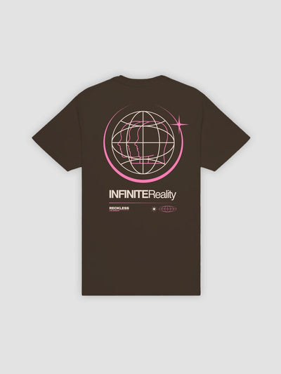 Young & Reckless Mens - Tops - Graphic Tee Infinite Reality Tee - Dark Chocolate