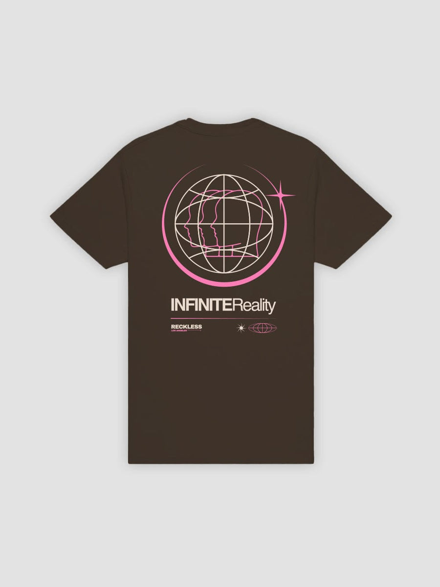 Young & Reckless Mens - Tops - Graphic Tee Infinite Reality Tee - Dark Chocolate