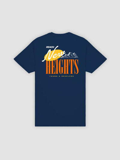 Young & Reckless Mens - Tops - Graphic Tee New Heights Tee - Navy