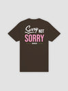 Young & Reckless Mens - Tops - Graphic Tee Not Sorry Tee - Dark Chocolate