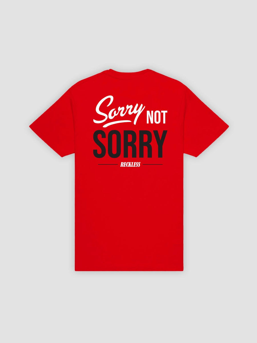 Young & Reckless Mens - Tops - Graphic Tee Not Sorry Tee - Red