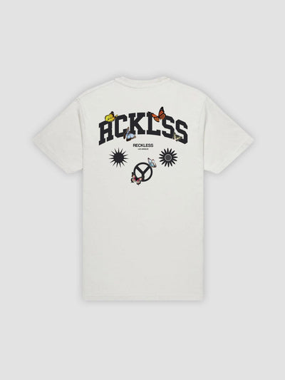 Young & Reckless Mens - Tops - Graphic Tee Peace and Love Tee - Natural