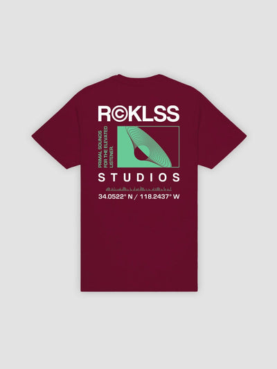 Young & Reckless Mens - Tops - Graphic Tee Primal Sounds Tee - Maroon