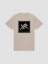 Young & Reckless Mens - Tops - Graphic Tee Square Logo Tee - Natural