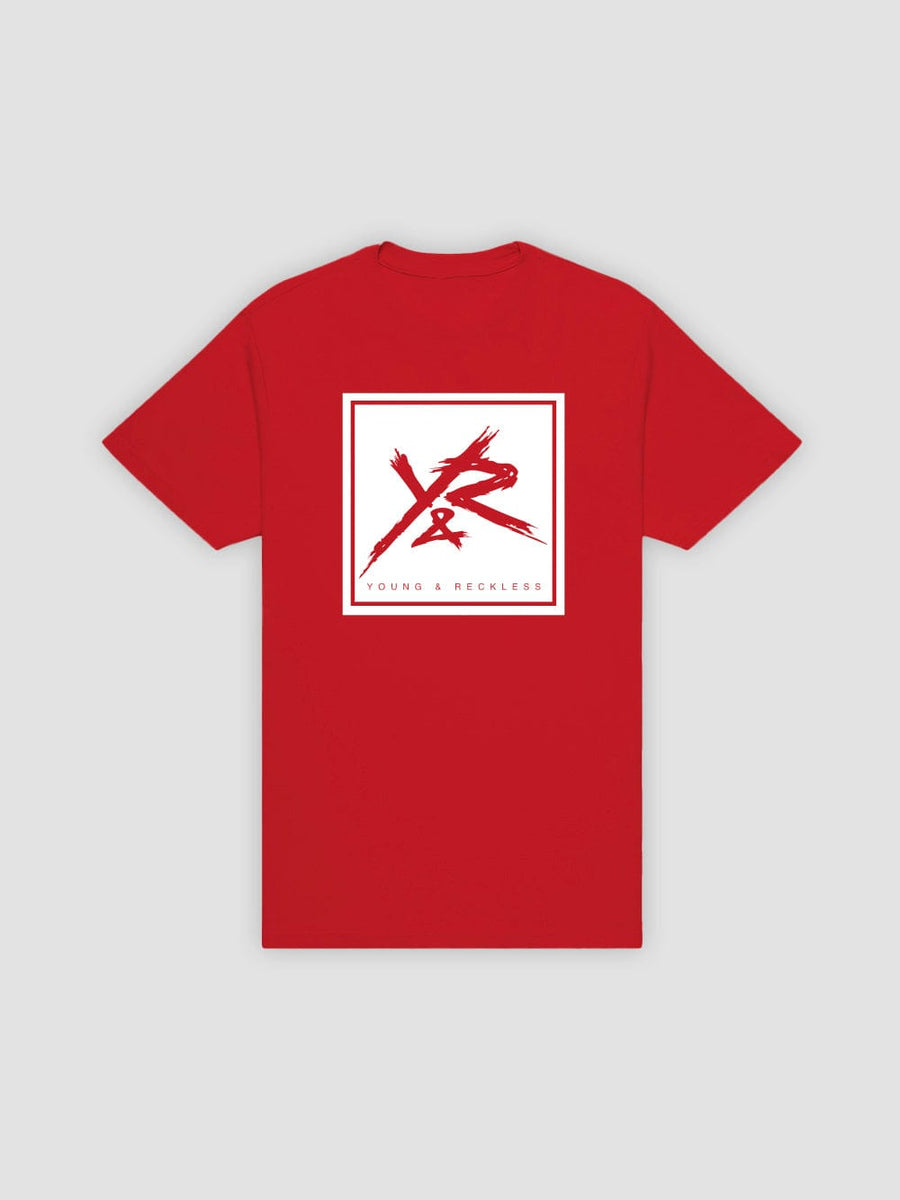Young & Reckless Mens - Tops - Graphic Tee Square Logo Tee - Red