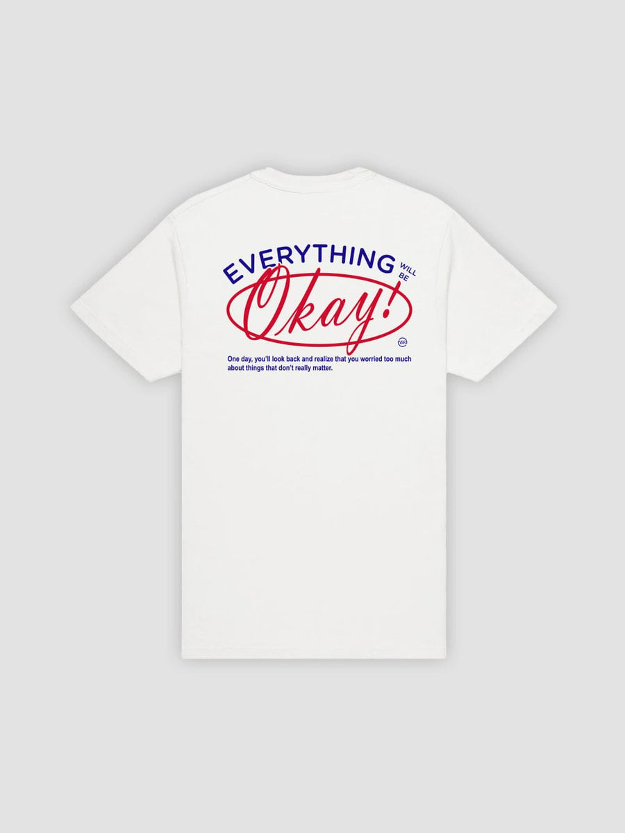 Young & Reckless Mens - Tops - Graphic Tee Stop Worrying Tee - White