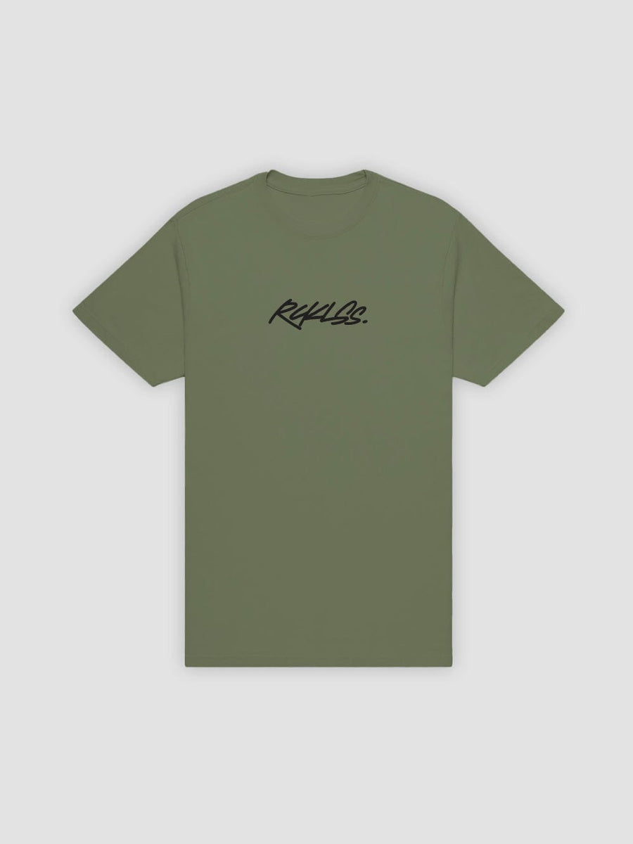 Young & Reckless Mens - Tops - Graphic Tee Streak Tee - Military Green