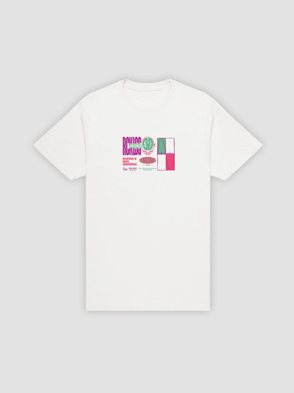 Young & Reckless Mens - Tops - Graphic Tee Vibrations Tee - White